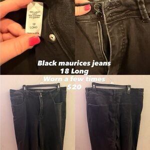 Maurices Classic Black Denim Jeans